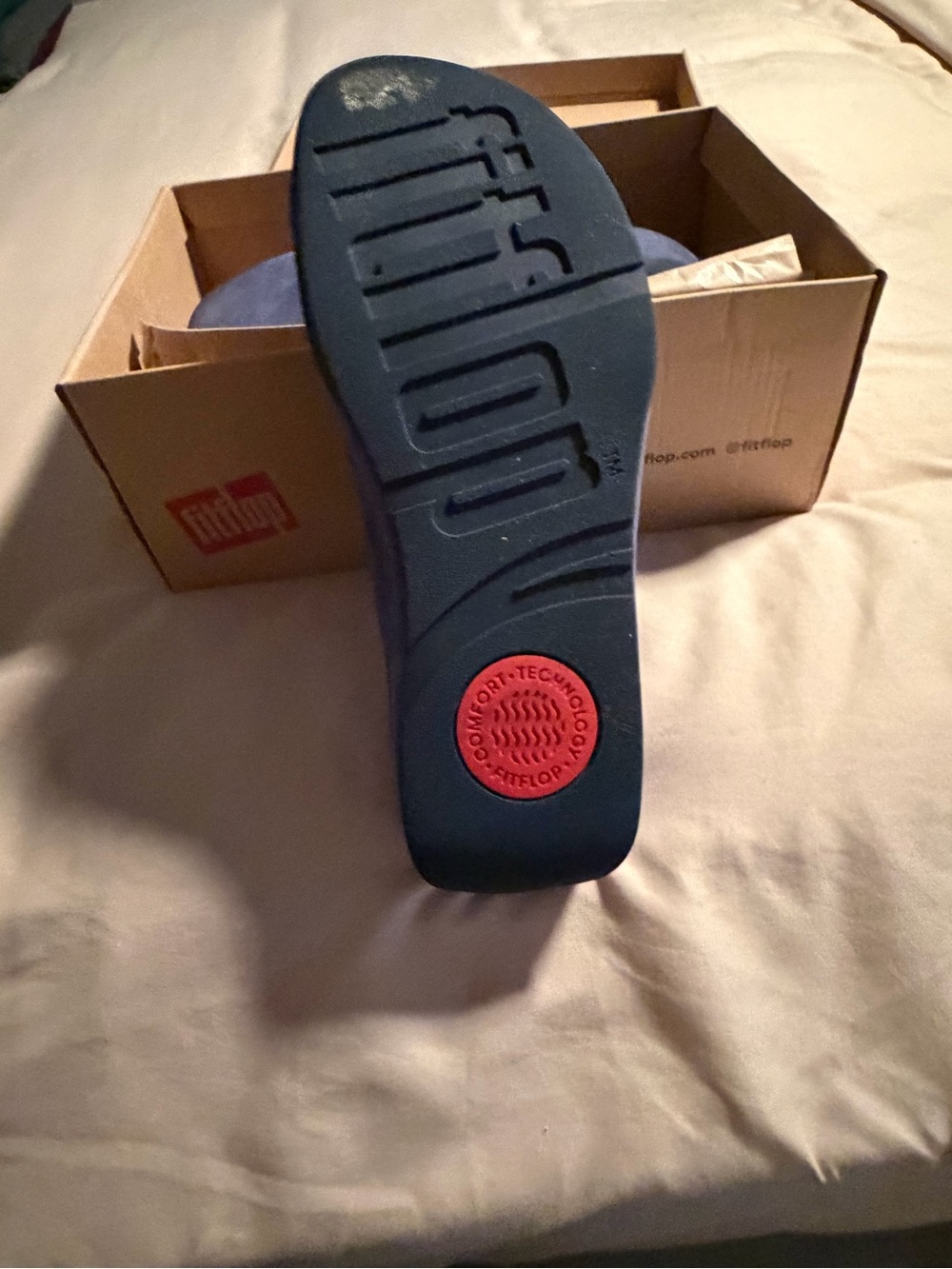 Fitflop Navy Suede Slide - Picture 4 of 5